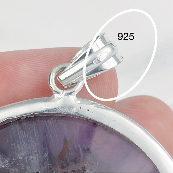 Sterling Silver 925 Jewelry Set Star Amethyst Pendant & Multi Bracelet - Picture 9 of 11